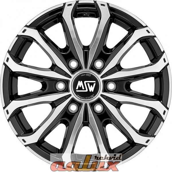 MSW 48 Van 6 Holes Gloss Black Full Polished 16