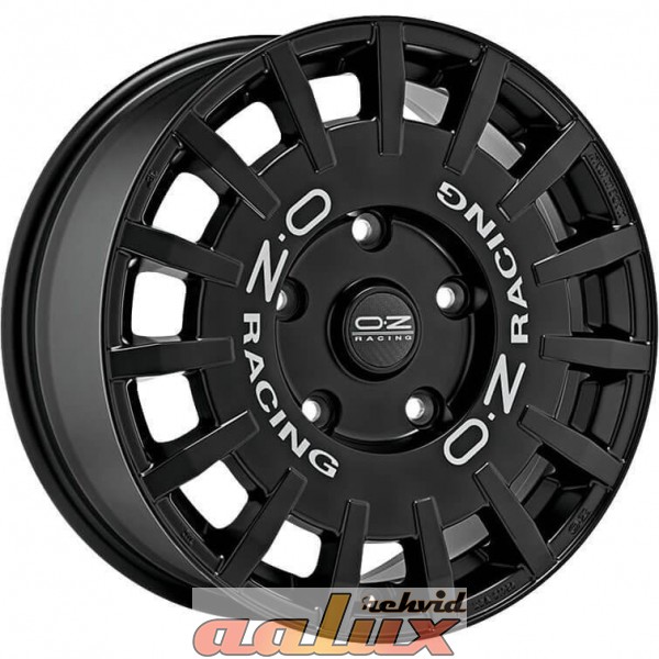 OZ RACING Rally Racing Gloss Black Silver Lettering 17